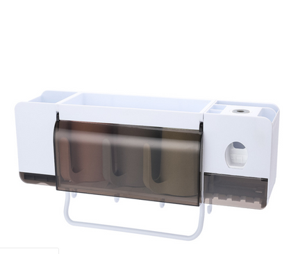 Wall-Mounted Multi-Function Bathroom Organizer Set
