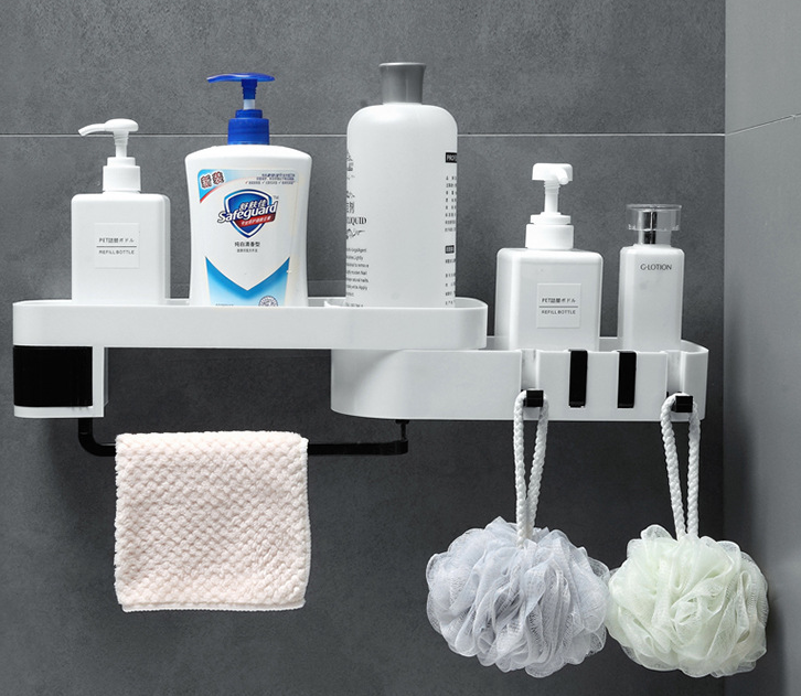 Multifunctional No-Drill Bathroom Storage Rack