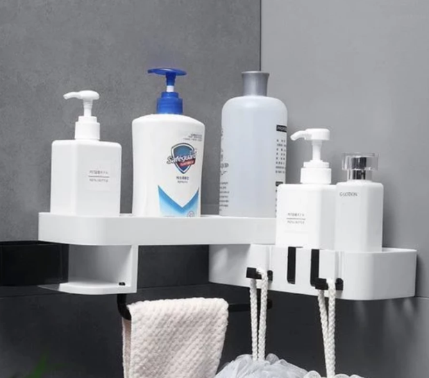Multifunctional No-Drill Bathroom Storage Rack