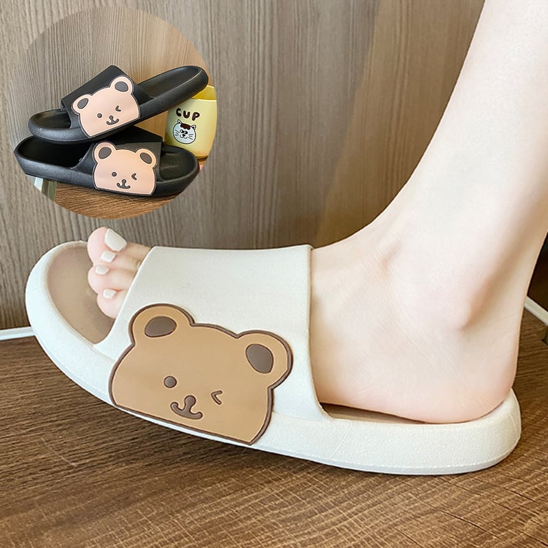 Cute Bear Summer Beach Bathroom Slippers