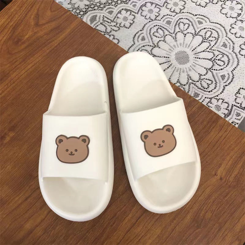 Cute Bear Summer Beach Bathroom Slippers